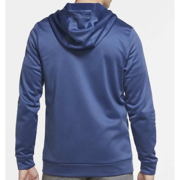 Nike Work Out Therma Full-zip Training Hoodie Navy with Pockets Men's Size S - Picture 2 of 14